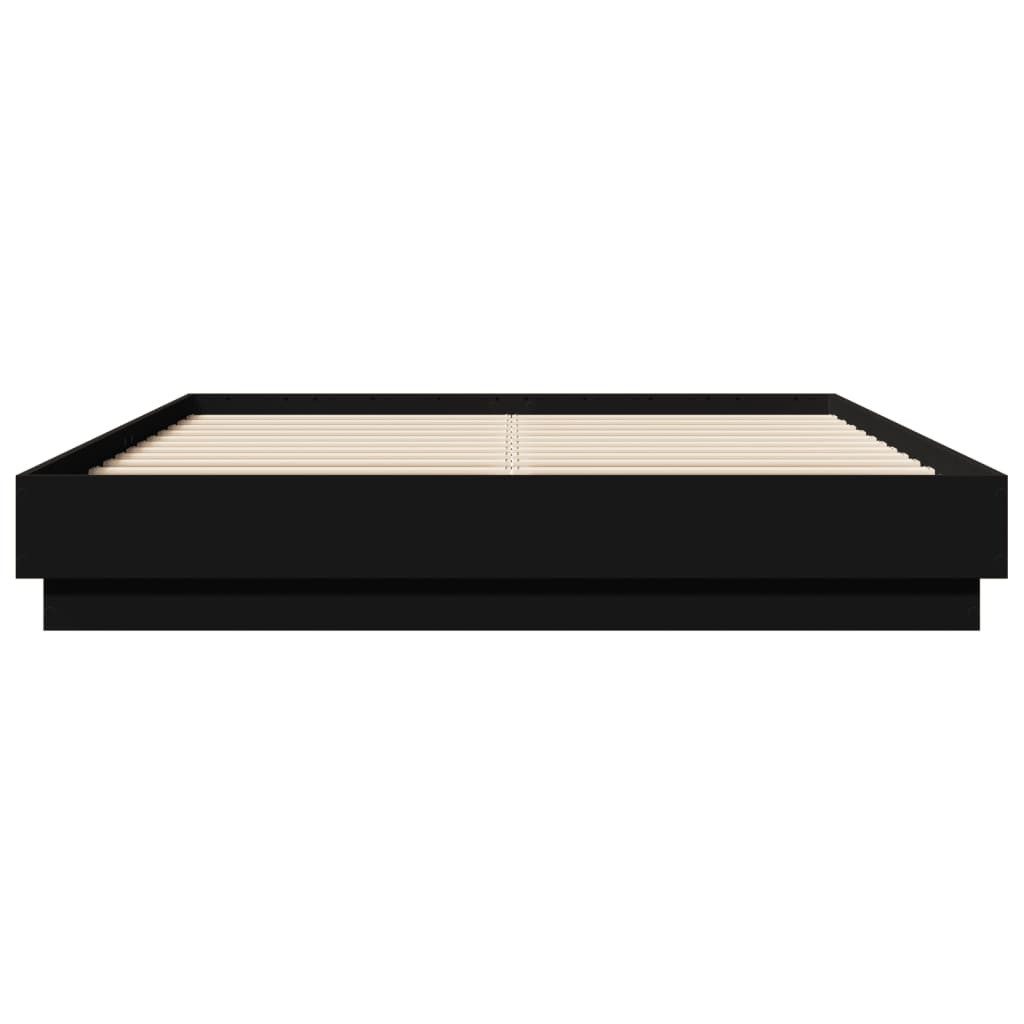 furnicato Bettgestell Schwarz 120x200 cm Holzwerkstoff günstig online kaufen