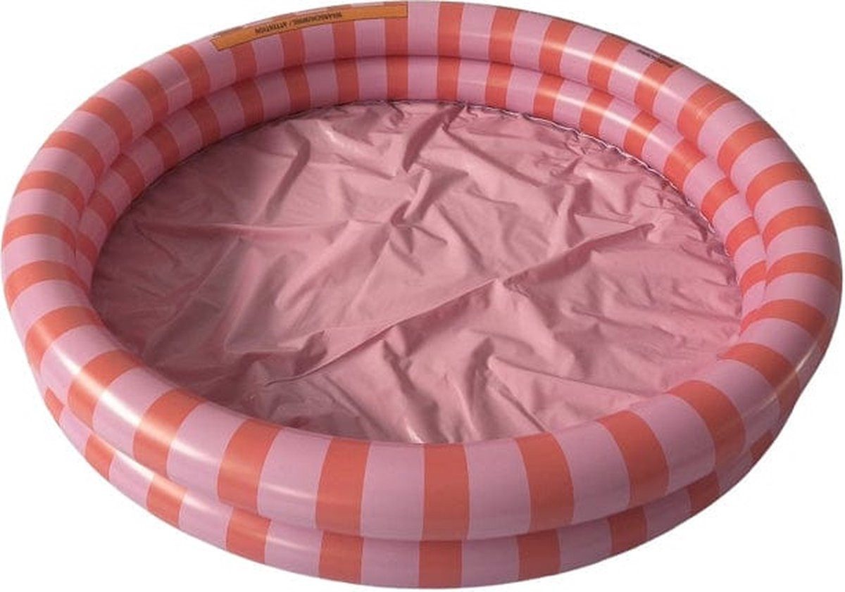 Swim Essentials Pool Swim Essentials Swimming Pool 100 cm Pink Rot Gestreift 100 x 20 cm