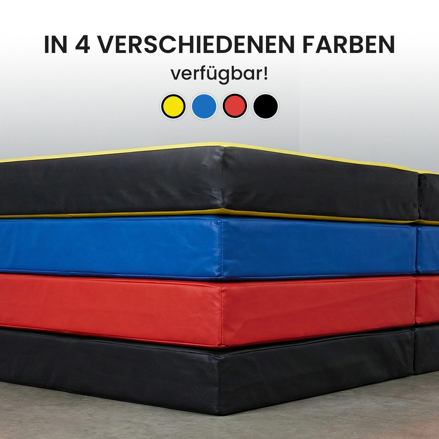 Jeflex Weichbodenmatte Jeflex Turnmatte klappbar 250 x 100 x 8 cm Fitness Weichbodenmatte, 250cm x 100cm x 8cm, Made in Germany