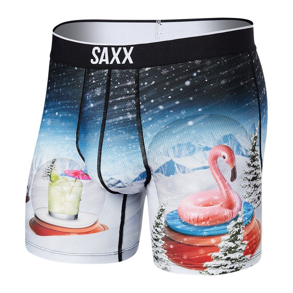 SAXX Lange Unterhose Saxx M Volt Boxer Brief Herren Kurze Unterhose Snowed In