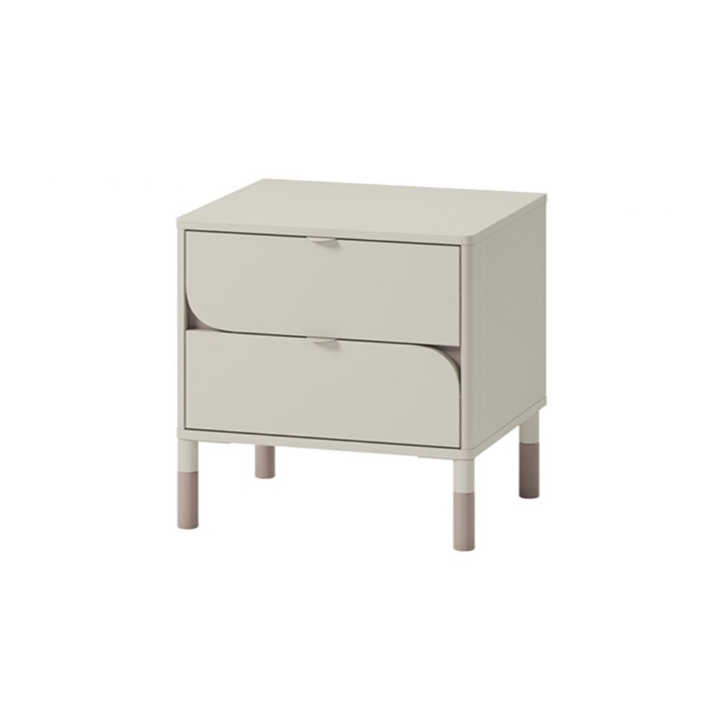 Compleo Nachttisch JUNA, mit zwei Schubladen, auf hohen Beinen, Farbe: beige