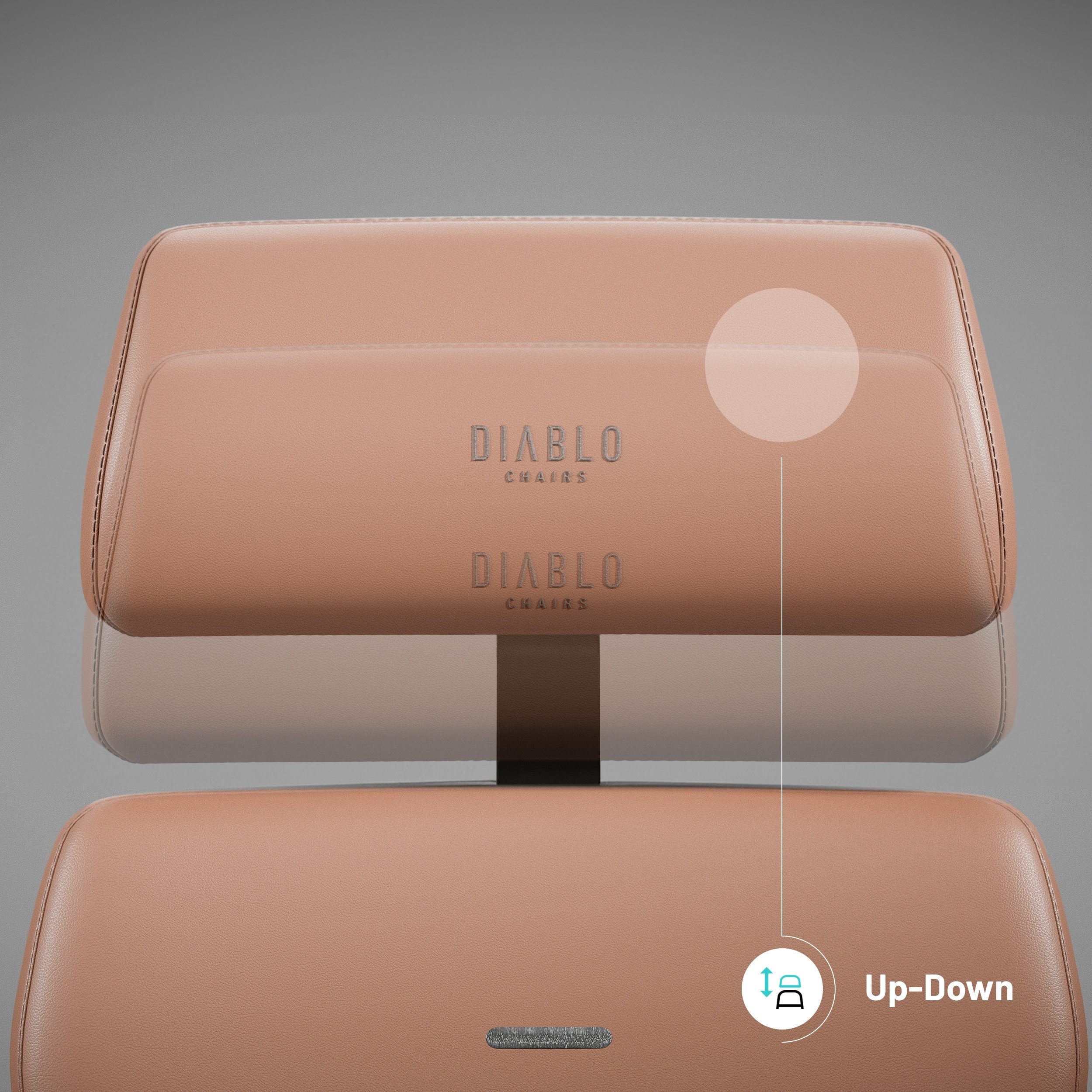 DIABLO CHAIRS Chefsessel V-Modular Öko-Leder ergonomisch Aluminiumbase 136kg (Modulare Rückenlehne, 4-Punkt-Verstellung, Öko-Leder, Wippmodus), Modulare Rückenlehne Kopfstütze Wippmechanik 4-Punkt