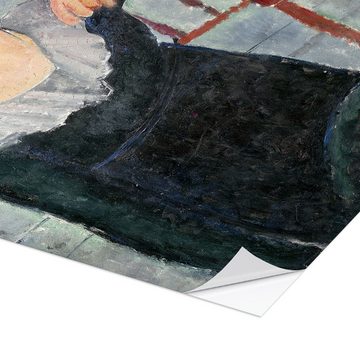 Posterlounge Wandfolie Amedeo Modigliani, Frau mit roten Haaren, Wohnzimmer Malerei