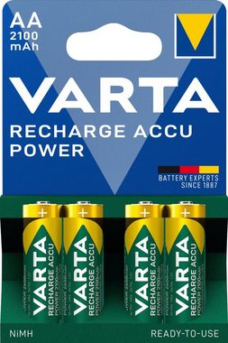 VARTA VARTA RECHARGE ACCU Power Vorgeladener AA Mignon NiMH Akku Akku Mignon 2100 mAh (1,2 V, 4 St)