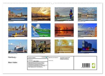 CALVENDO Wandkalender Hamburg - Mein Hafen (Premium, hochwertiger DIN A2 Wandkalender 2023, Kunstdruck in Hochglanz)