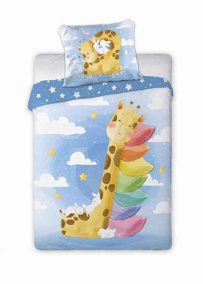Babybettwäsche »Baby Bettwäsche mit Giraffe 100x135 cm 100% Baumwolle«, Faro