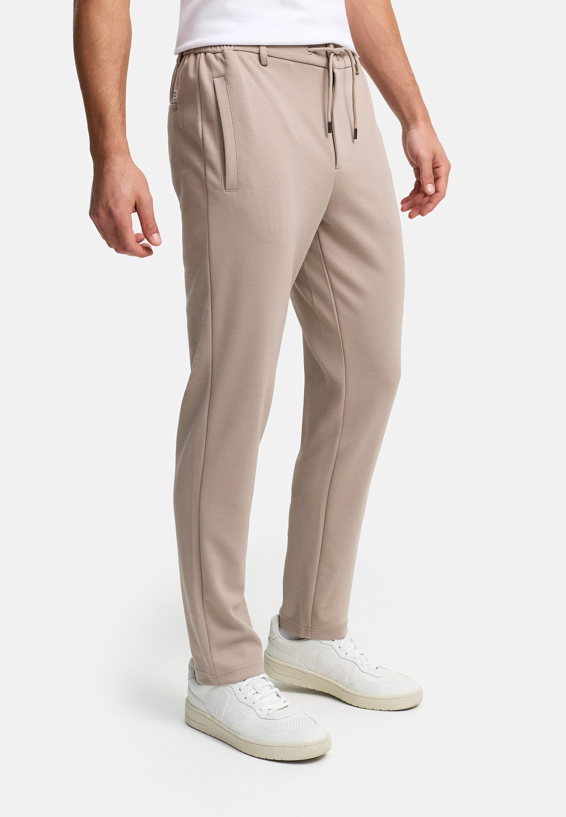 Indicode Chinohose Herren INNezzo Herrenhose mit Tunnelzug bequemer Passform mit elastischem Bund und Kordelzug