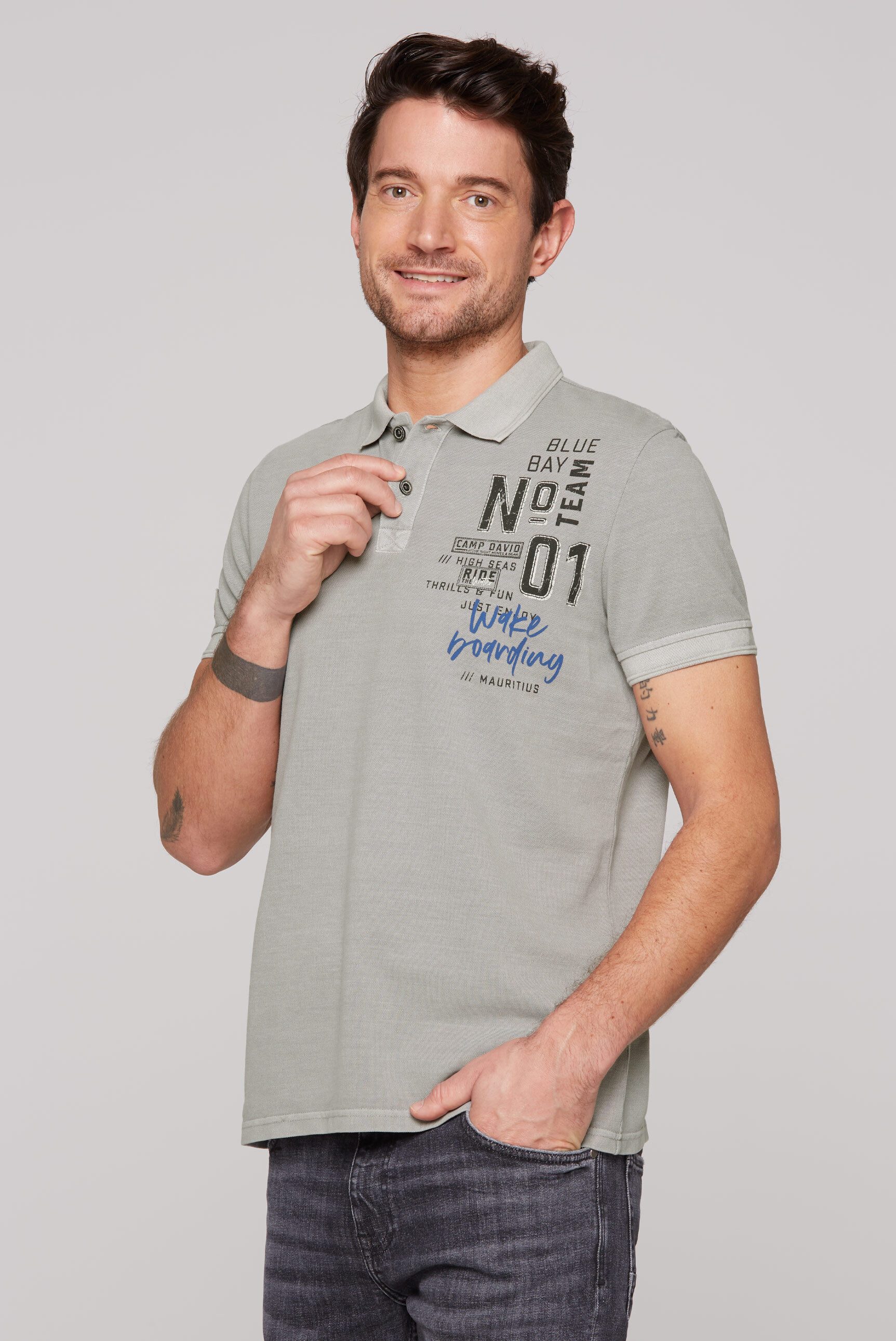 CAMP DAVID Poloshirt aus Baumwolle günstig online kaufen