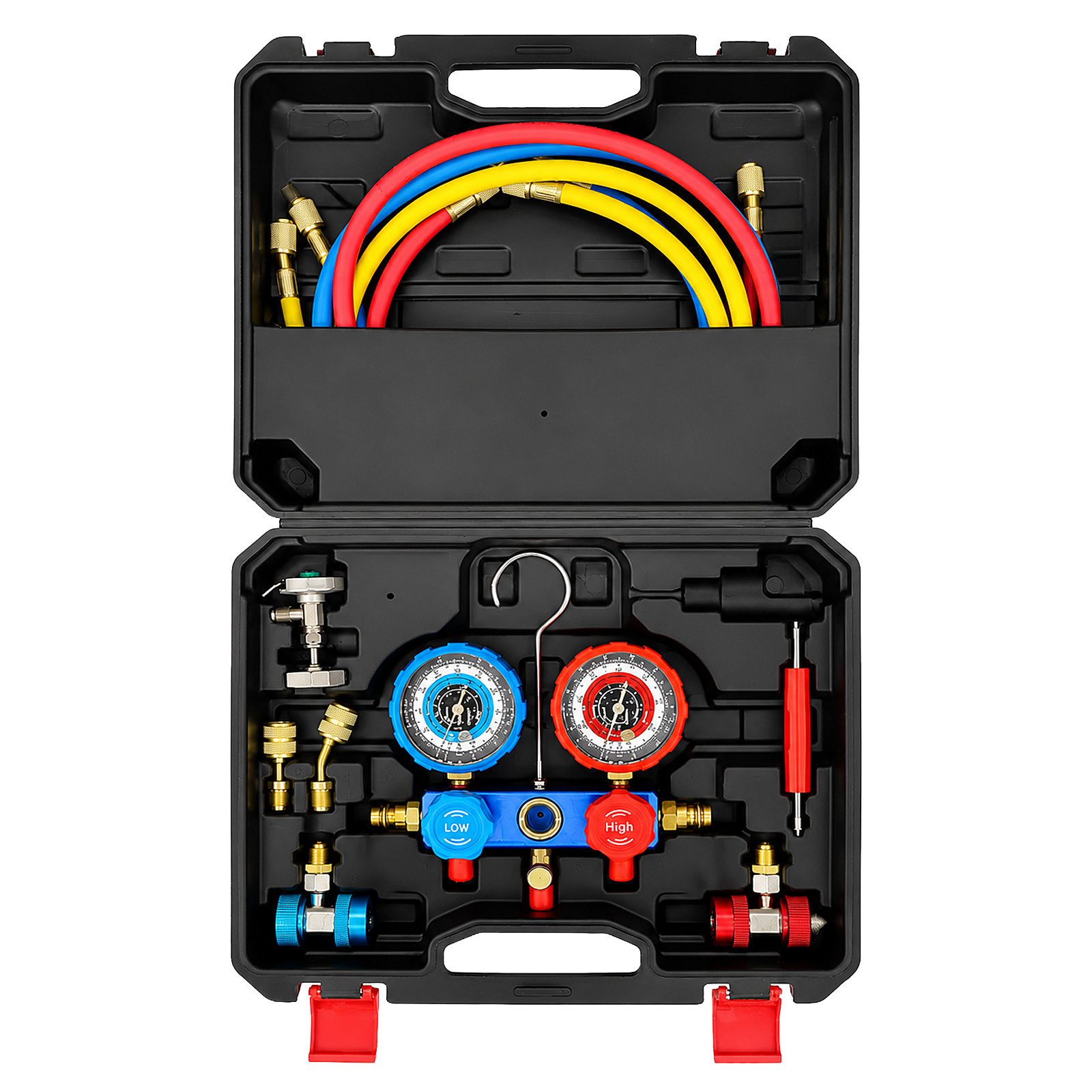 Youyijia Klimaanlagen-Verkleidung R-134a Klimaanlagen Manometer Set, KFZ Diagnose Werkzeug mit Koffer