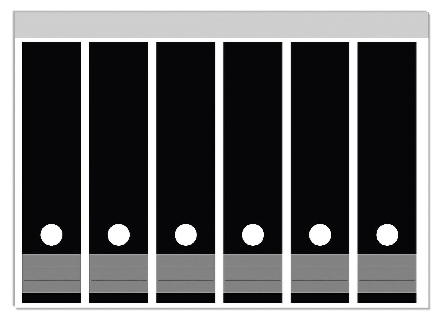 Wallario Etiketten Schwarz, Ordnerrücken-Sticker in verschiedenen Ausführungen