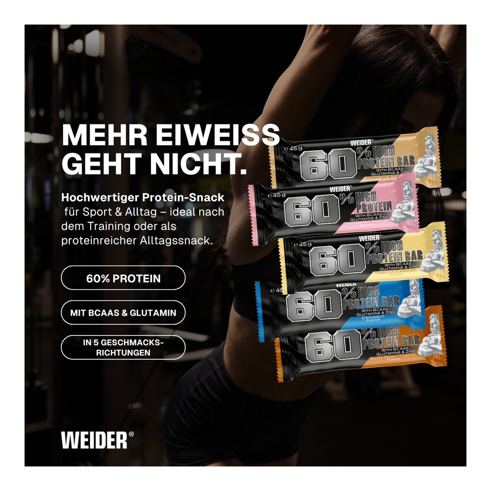 WEIDER® Weider 60% Proteinriegel -24er Pack Bar