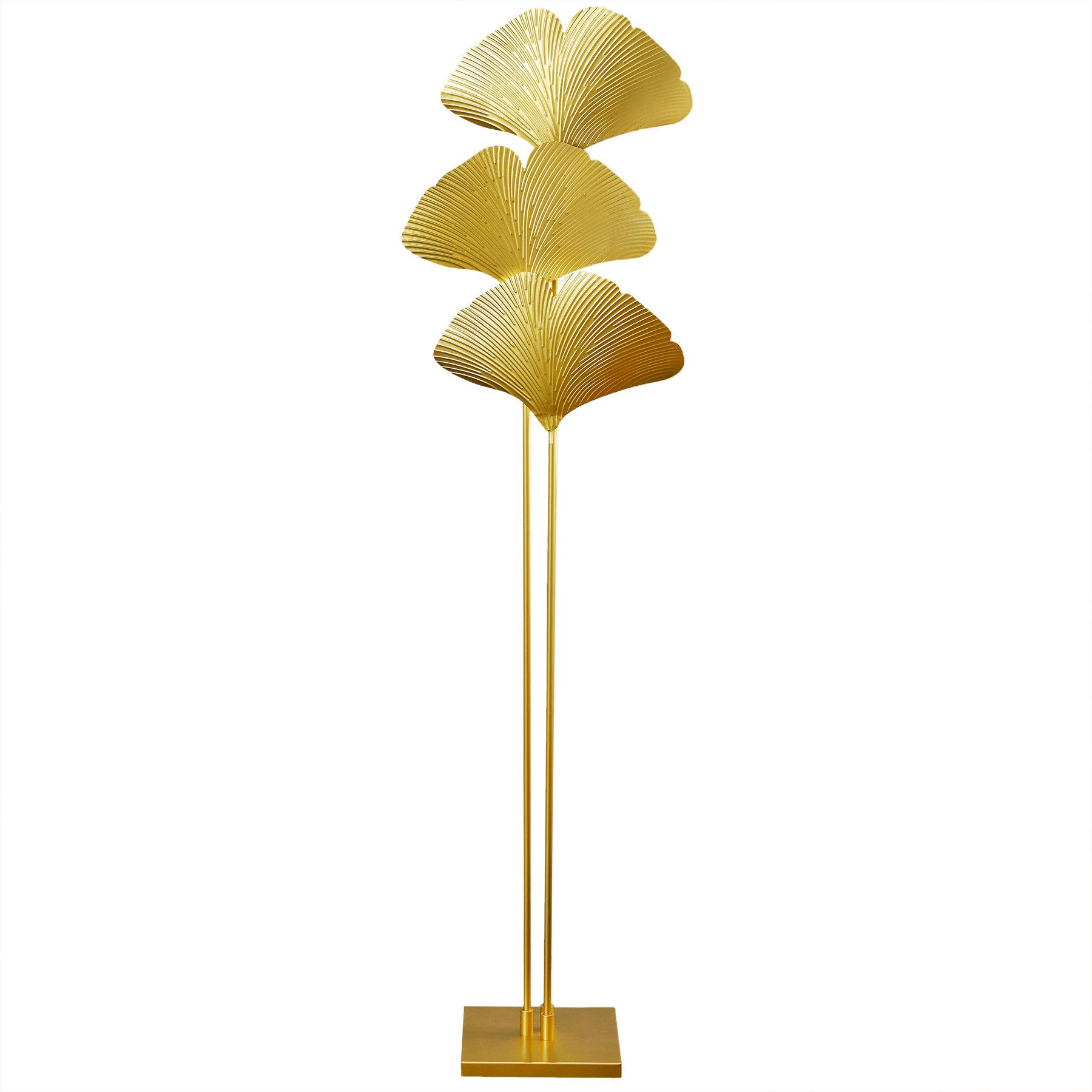 riess-ambiente Stehlampe GINKGO 160cm gold, Ein-/Ausschalter, ohne Leuchtmittel, Wohnzimmer · Metall · Urban Jungle · Schlafzimmer
