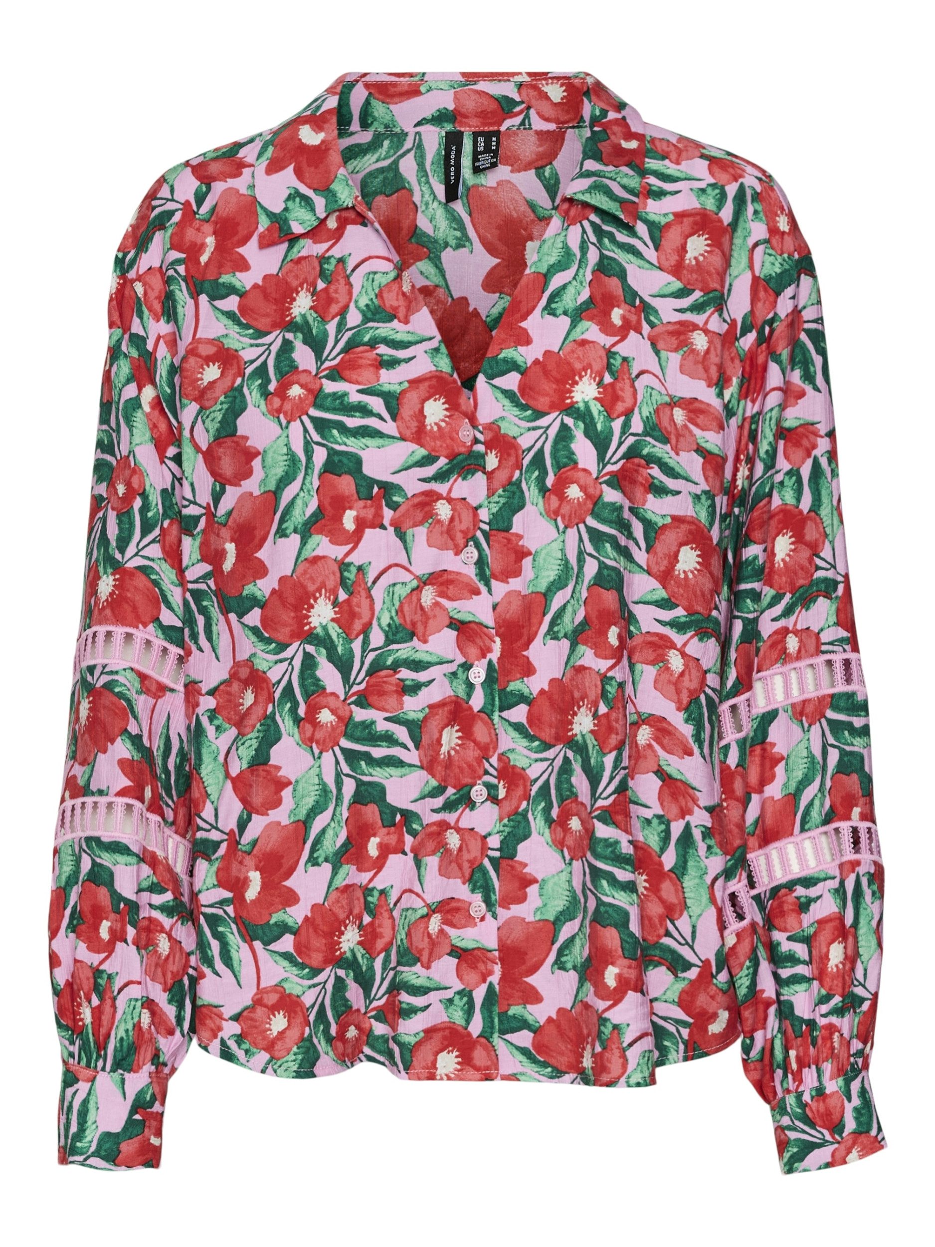 Vero Moda T-Shirt VMMAJA KARO LS SHIRT WVN GA