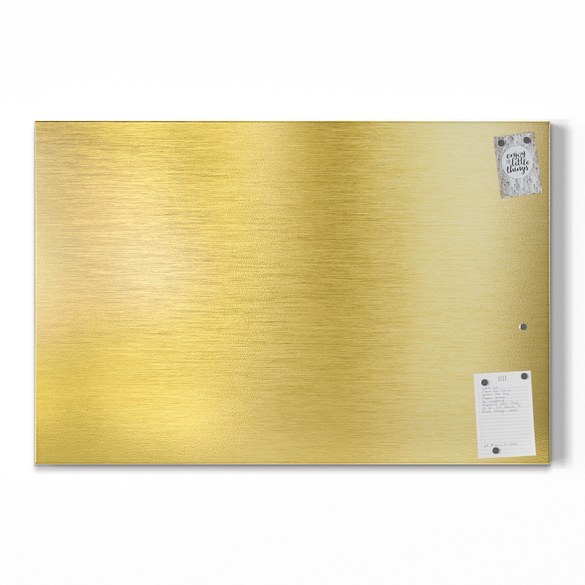 DEQORI Magnettafel 'Gebürstete Goldoberfläche', Metall Whiteboard günstig online kaufen