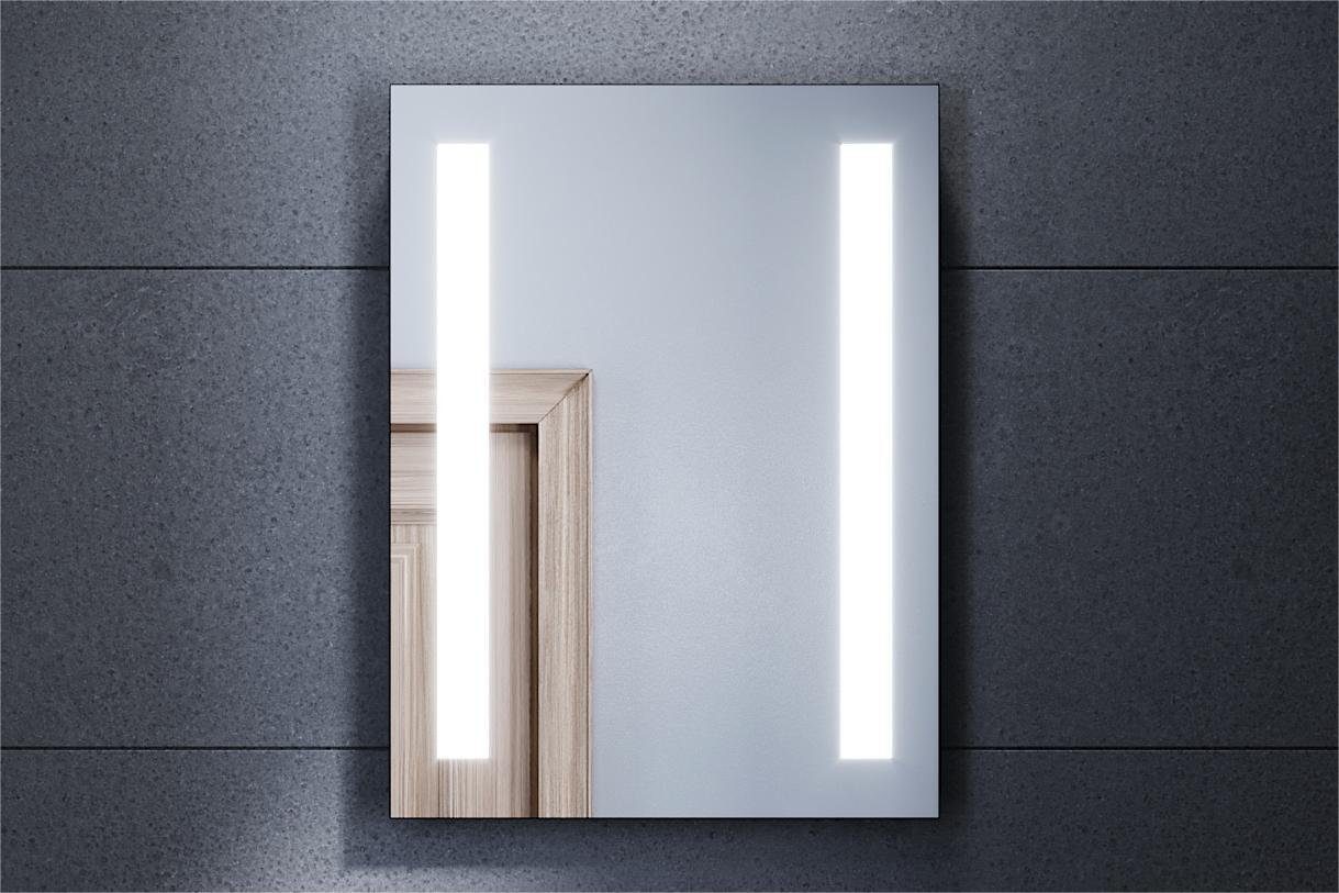 SONNI Badspiegel Badspiegel mit Beleuchtung 45 x 60 cm Wandspiegel Spiegel,  Badezimmerspiegel kaltweiß IP44