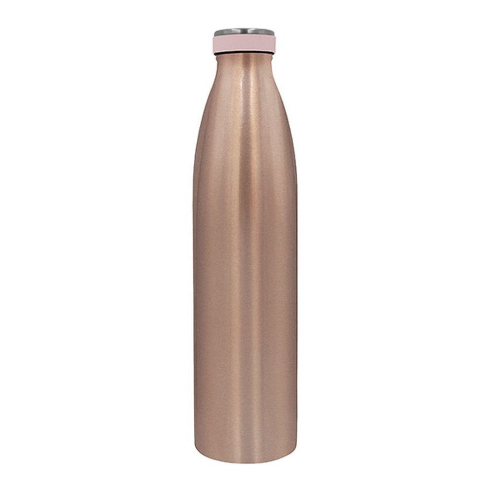 Steuber Thermoflasche, doppelwandige Isolierflasche, mit auslaufsicherem Deckel Rosegold