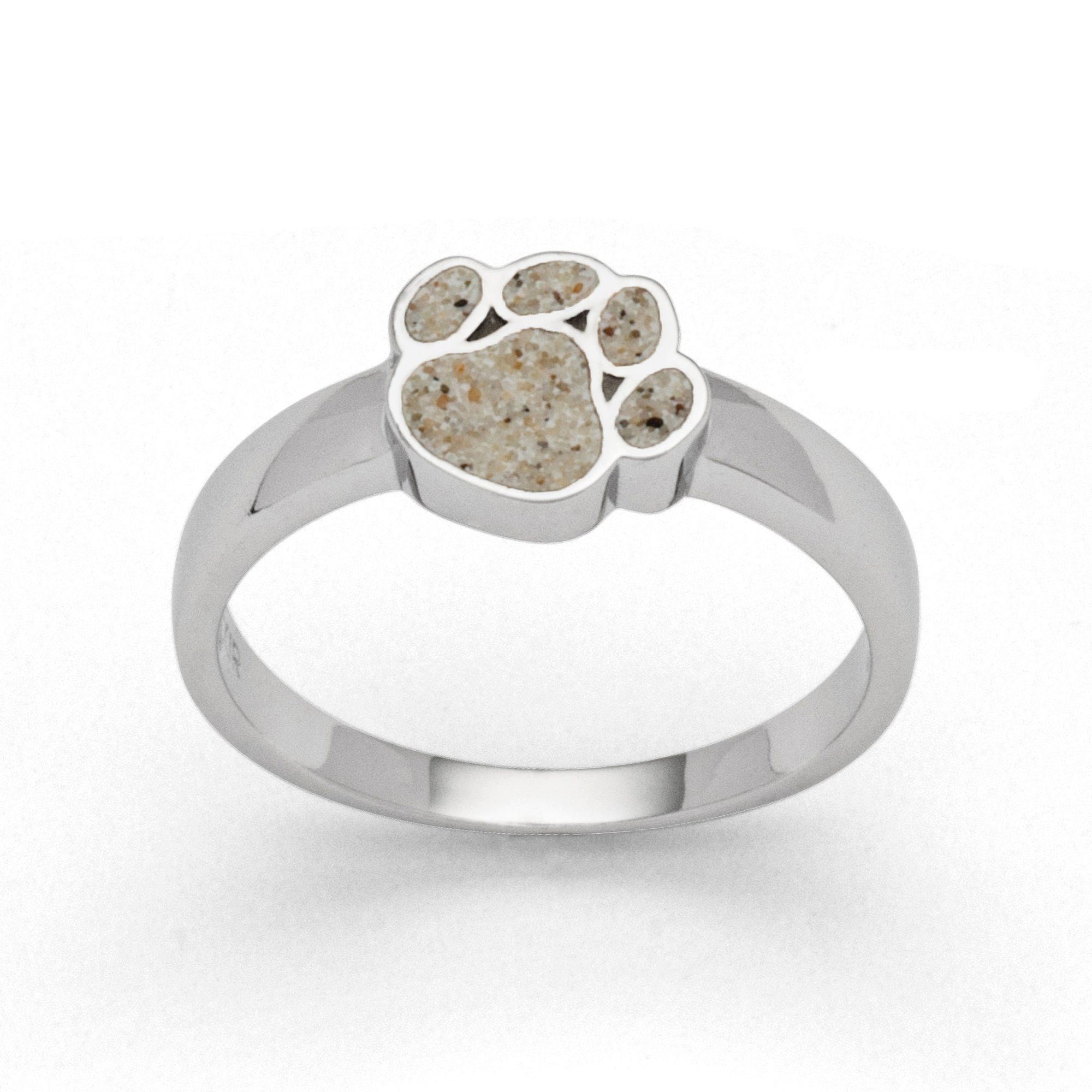 DUR Fingerring DUR Schmuck: Ring "Pfote" mit Strandsand R5609 günstig online kaufen
