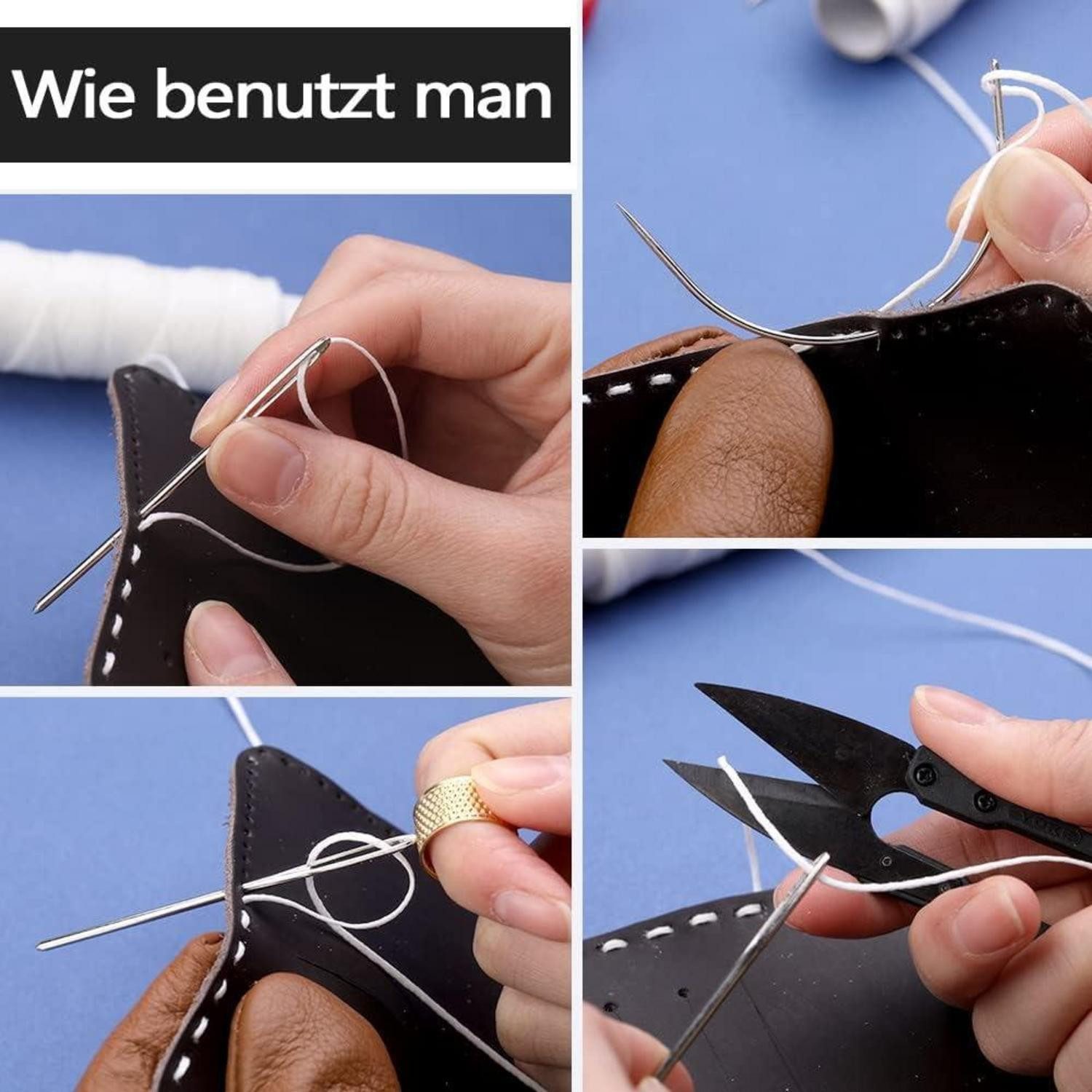 LuxusKollektion Nähnadeln 38-teiliges Polsterreparaturset mit hochwertigem Nähgarn und, 1 St.