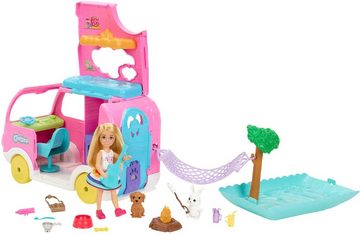 Barbie Puppen Fahrzeug Chelsea 2-in-1 Camper Spielset mit Puppe