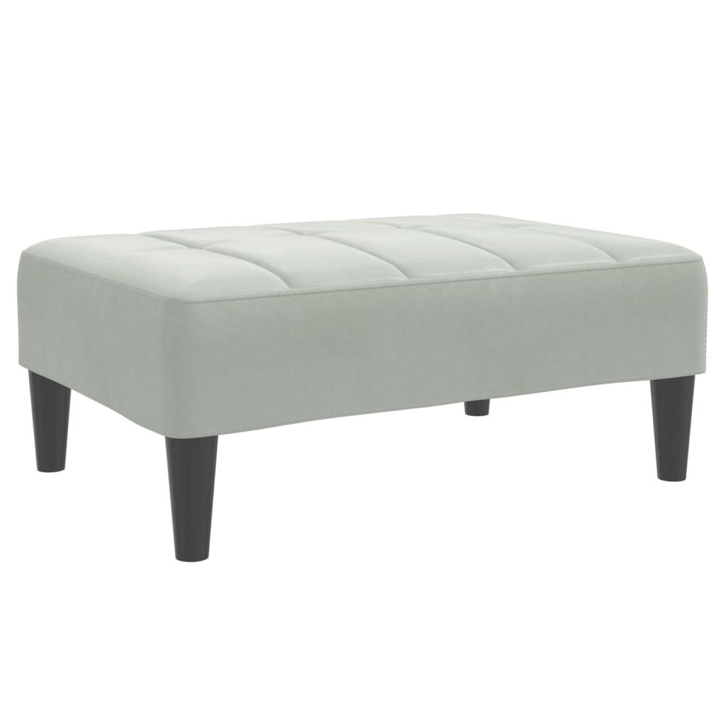 vidaXL Polsterhocker Fußhocker Hellgrau 77x55x31 cm günstig online kaufen
