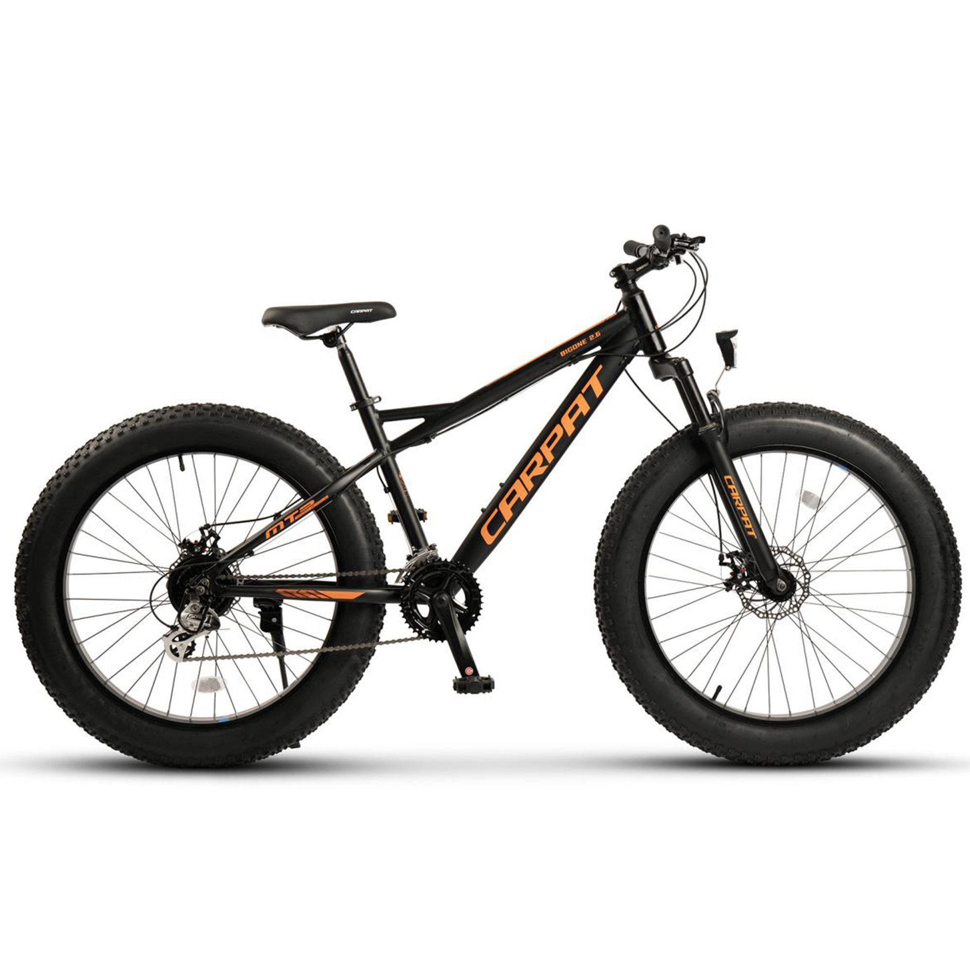 CARPAT SPORT Fatbike 26 Zoll 4.0 Mountainbike MTB für Herren Damen und Jungen, 16 Gang Shimano Altus Schaltwerk, Kettenschaltung, Jugendfahrrad, Hardtail Fahrrad mechanische scheibenbremse