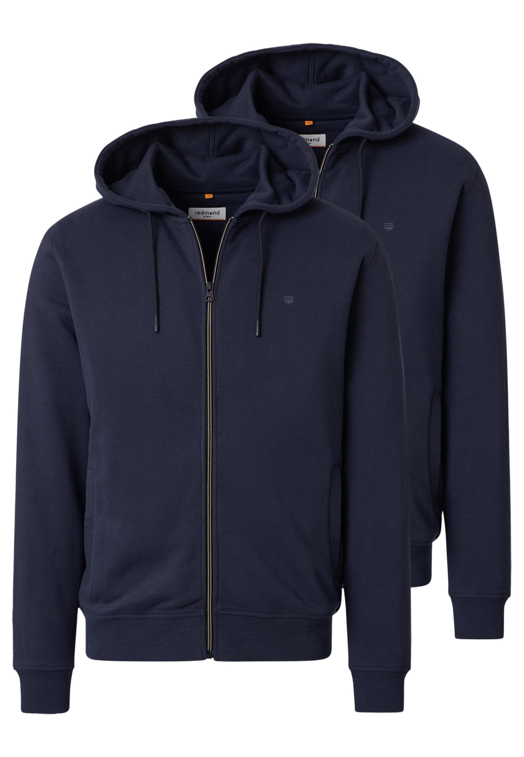 Redmond Hoodie 2er Pack Basic (Spar-Set, 2-tlg) Sweatjacke / Hoodie - Baumwolle - Atmungsaktiv