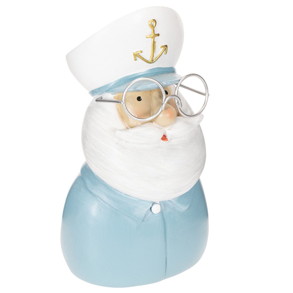 Posiwio Dekofigur Kapitän Figur als nautische Deko für maritimes Flair zuhause