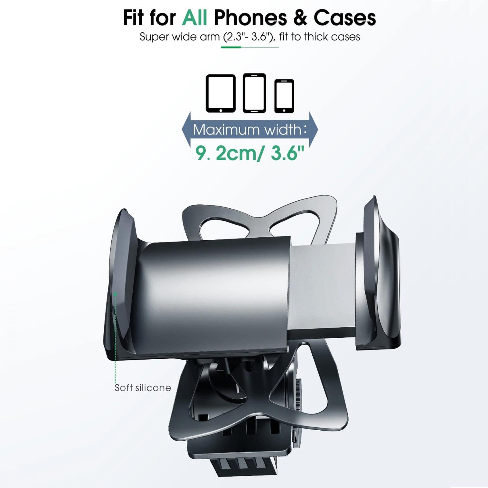 CoolGadget Bicycle Phone Holder with Rubber Band (up to 6.5 inches, Smartphone Phone Holder for Motorcycle, Bike, Scooter)