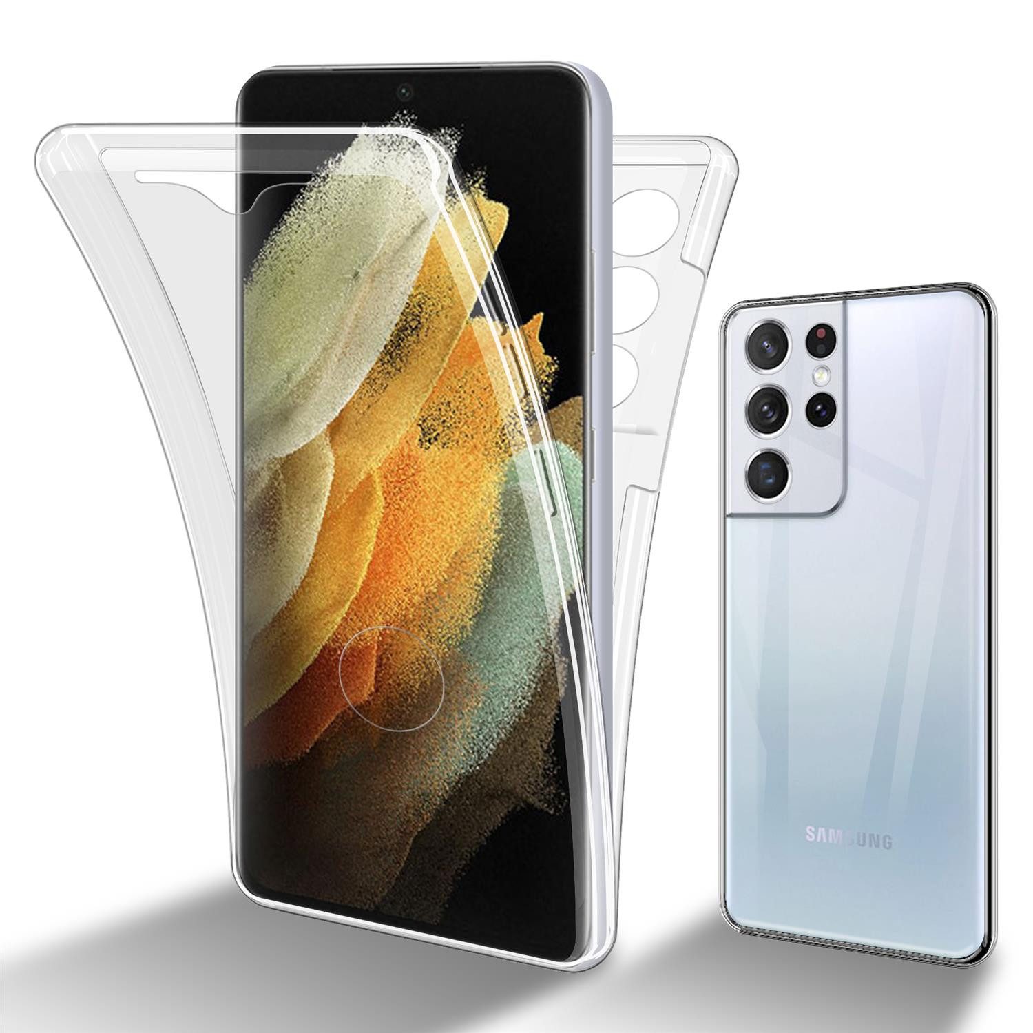 Cadorabo Handyhülle für Samsung Galaxy S21 ULTRA Hülle Samsung Galaxy S21 ULTRA, Flexible Case Handy Schutzhülle - Hülle - Back Cover 360° Grad