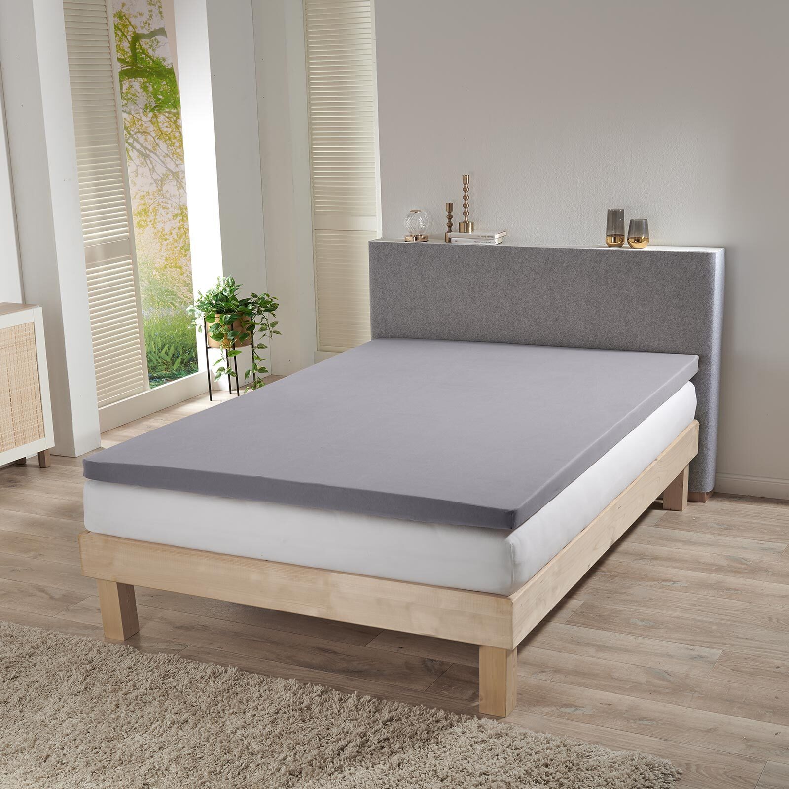 BETTWARENSHOP Натяжные простыни Topper Spannbetttuch, Jersey, Gummizug: Rundumgummi, (1 Stück), elastisch mit guter Passform