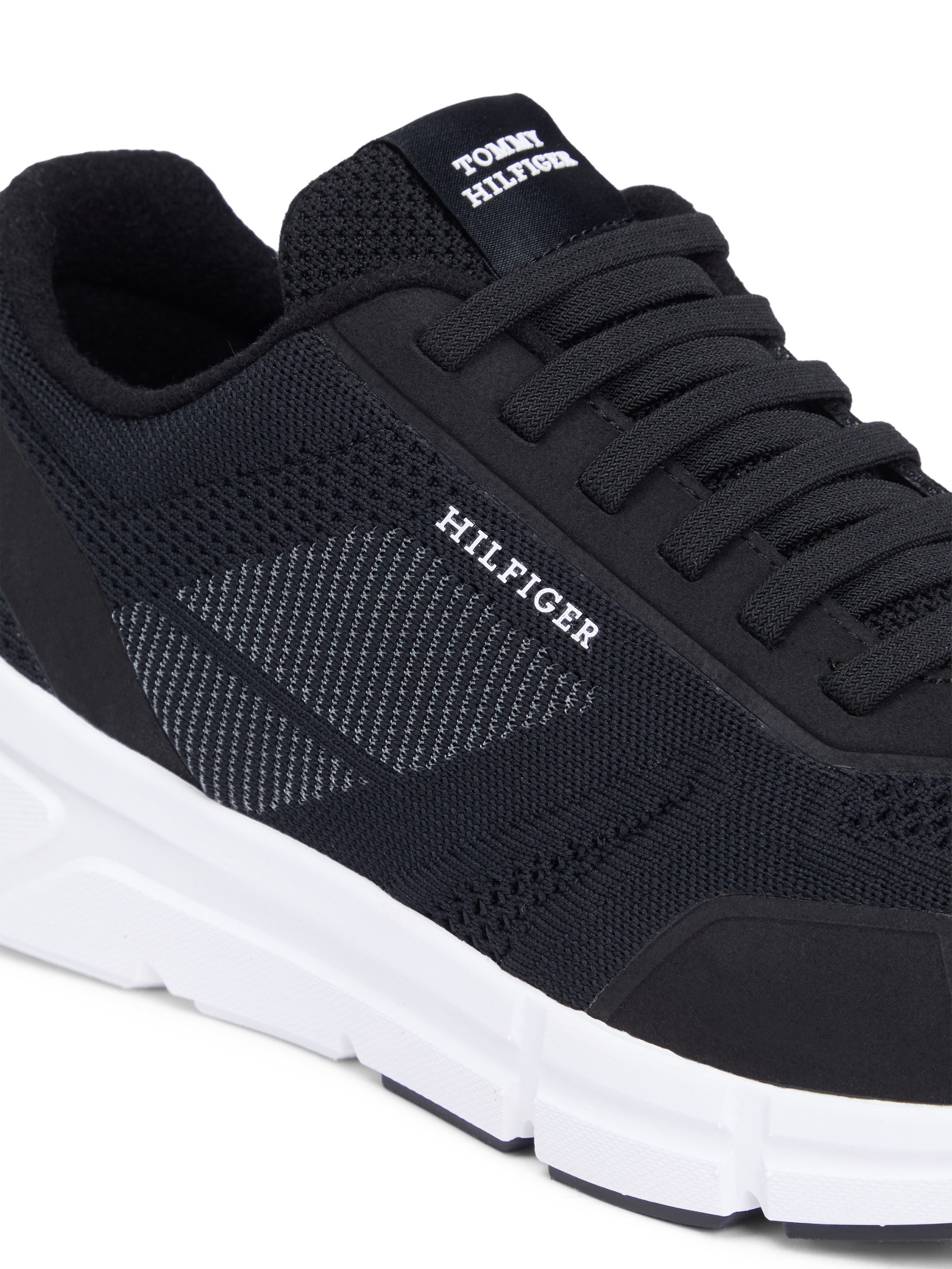 Tommy Hilfiger MODERN COMFORT RUN TECH KNIT Sneaker, Freizeitschuh, Halbschuh, Schnürschuh mit seitlichem Logo