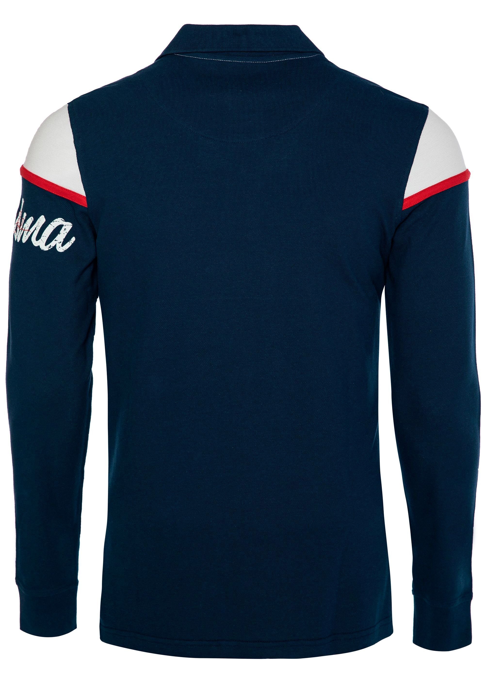 Rugby mit Team Navy Poloshirt Stickerei CARISMA