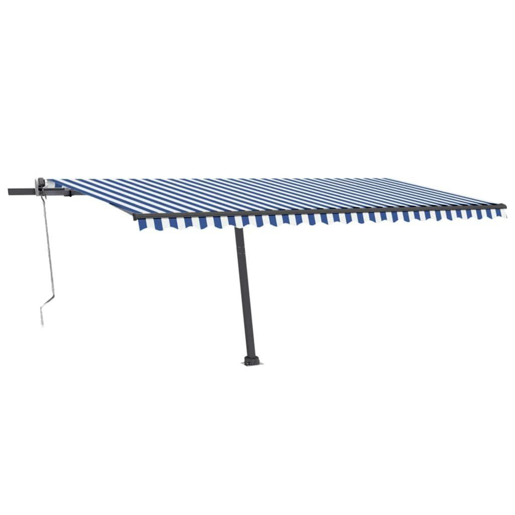 Thumbnail - furnicato Markise Standmarkise Automatisch 500x300 cm Blau & Weiß (1-St)