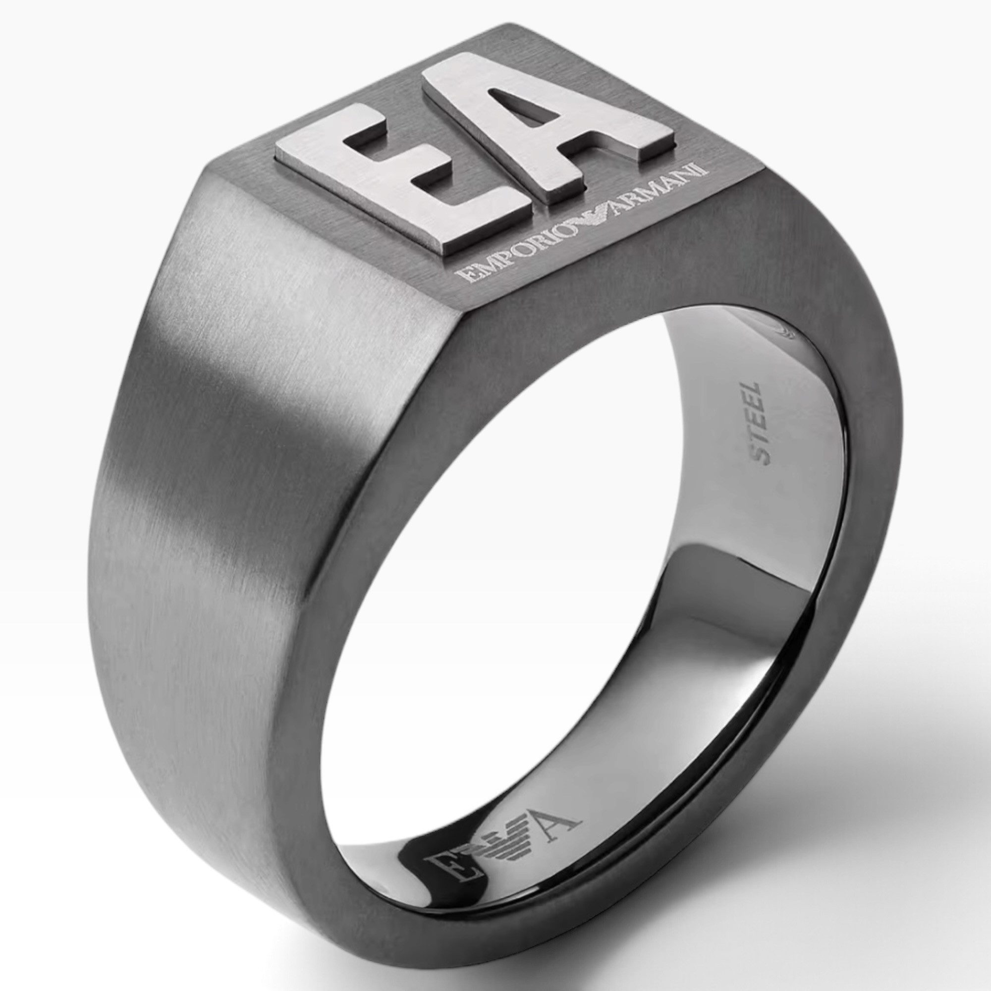 Emporio Armani Fingerring Emporio Armani Siegelring Herren EGS2755060512 Stahl Größe 20