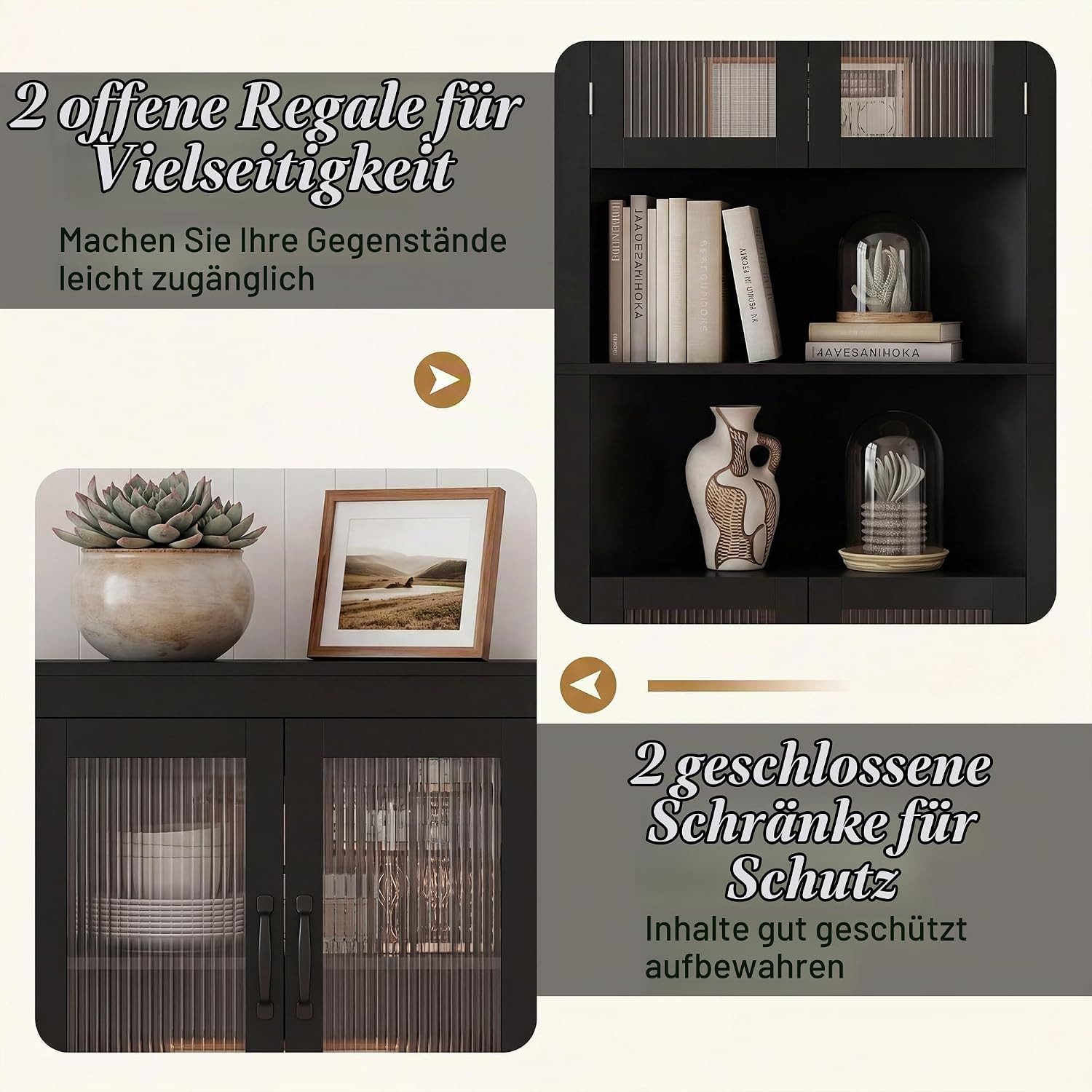 KOMFOTTEU Hochschrank 6-stufiger Eckschrank mit verstellbaren Regale – Bild 4 von 5