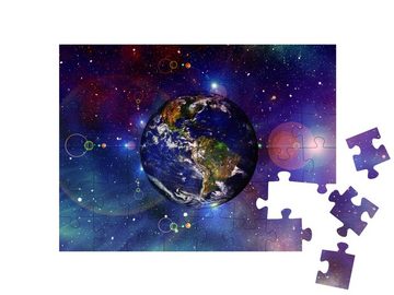 puzzleYOU Puzzle Galaxie, Planet Erde, der blaue Planet, Universum, 48 Puzzleteile, puzzleYOU-Kollektionen Weltraum, Universum