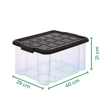 Novatool Aufbewahrungsbox - (1 St), Aufbewahrungsbox mit Deckel 1x55 L + 2x 15L + 4x 5L