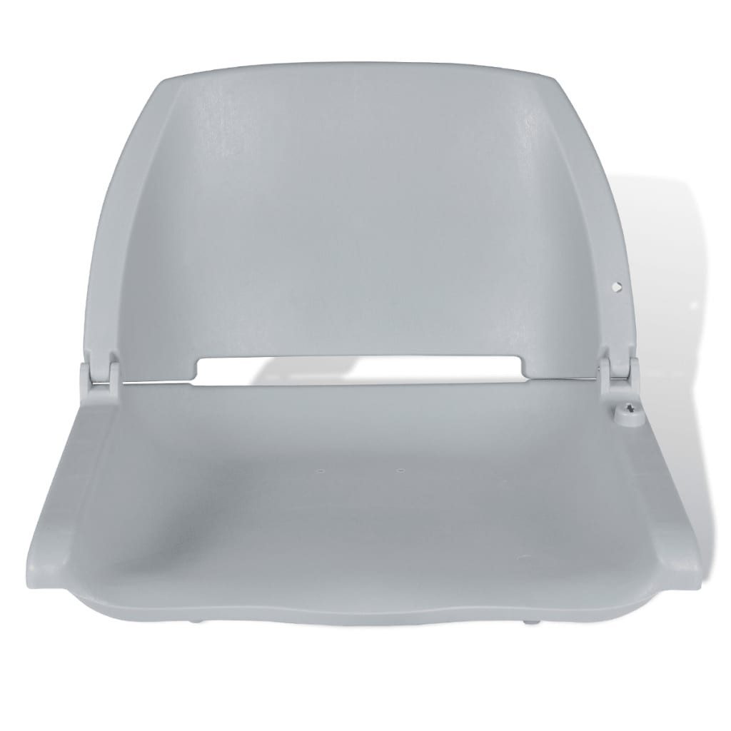 vidaXL Segelboot Bootssitz Klappbar ohne Polster Grau 48x51x41 cm, (1-St)