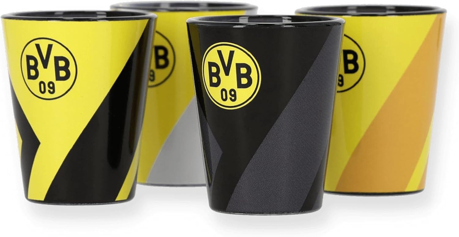 BVB MERCHANDISING Schnapsglas BVB Schnapsglas 4er Set, Glas