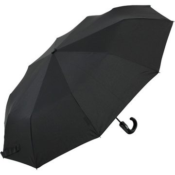 iX-brella Taschenregenschirm Herren Automatikschirm mit 10 Streben stabil groß, Carbonoptik