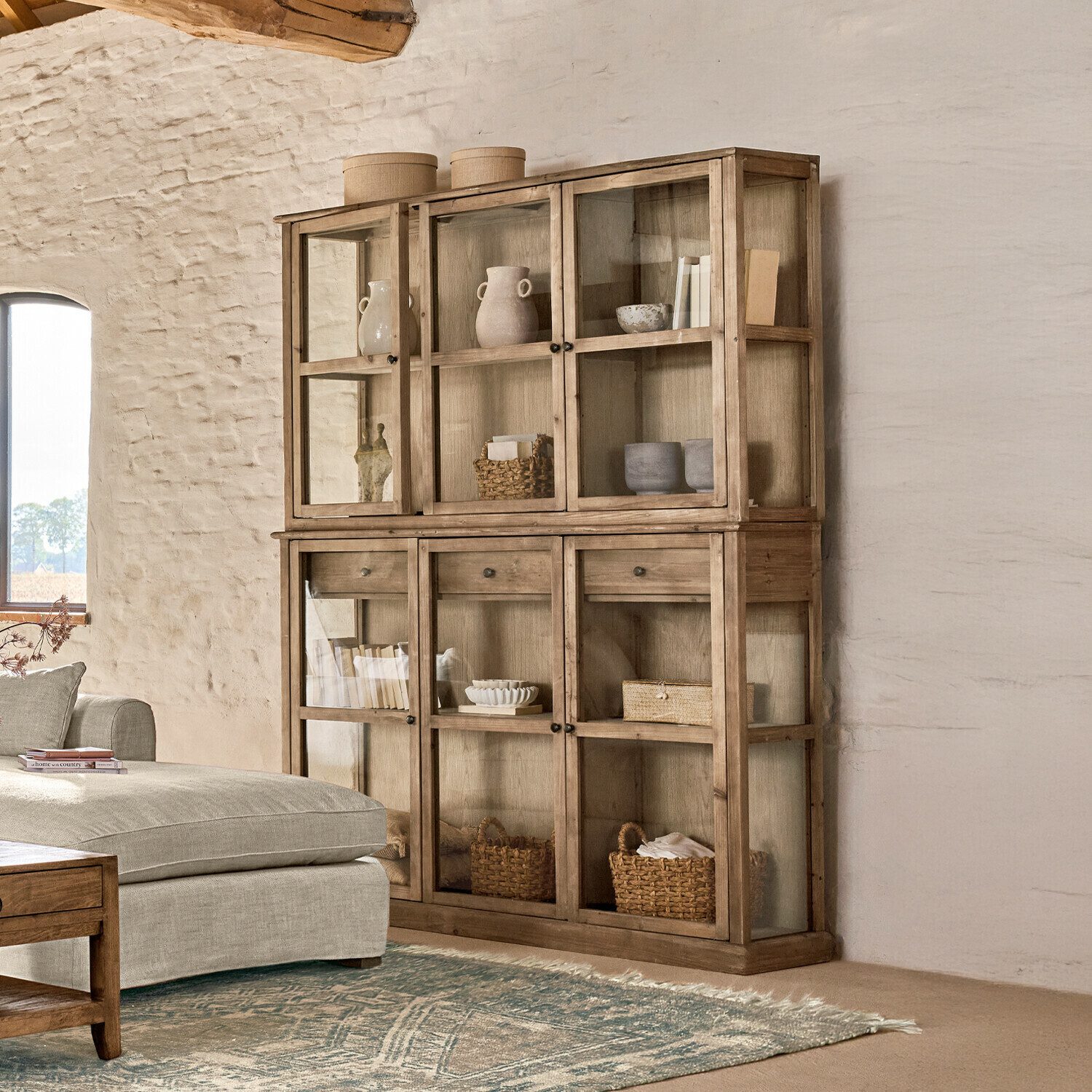 Mirabeau Vitrine Schrank Blaise antikbraun