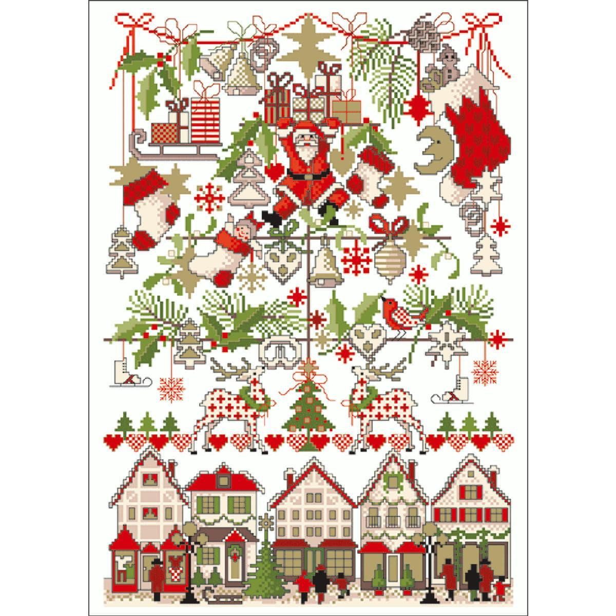 Lindner´s Kreuzstiche Kreativset Lindner´s Kreuzstiche Zählmuster Vorlage "Weihnachtsmarkt", 046, (embroidery kit by Marussia)