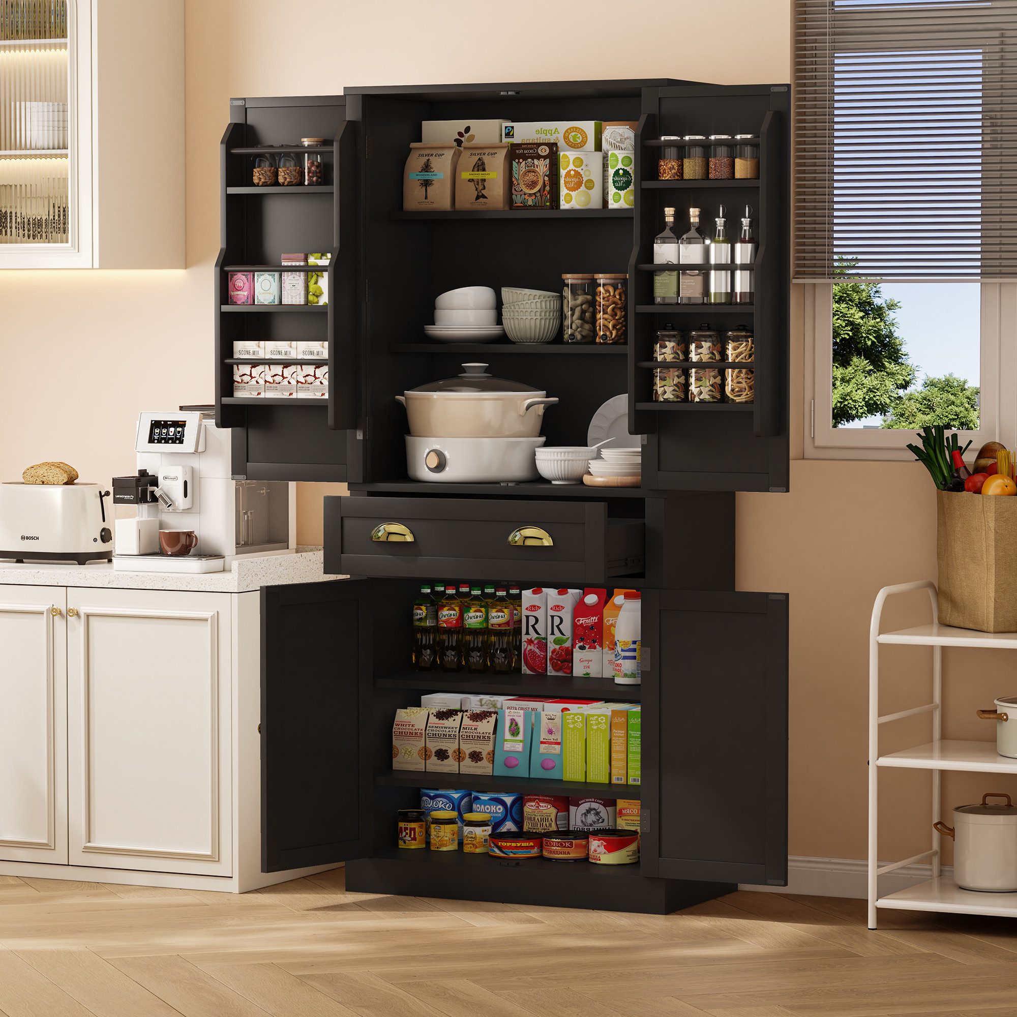 MODFU Hochschrank Multifunktionales,Sideboard (182 cm Hochschrank günstig online kaufen
