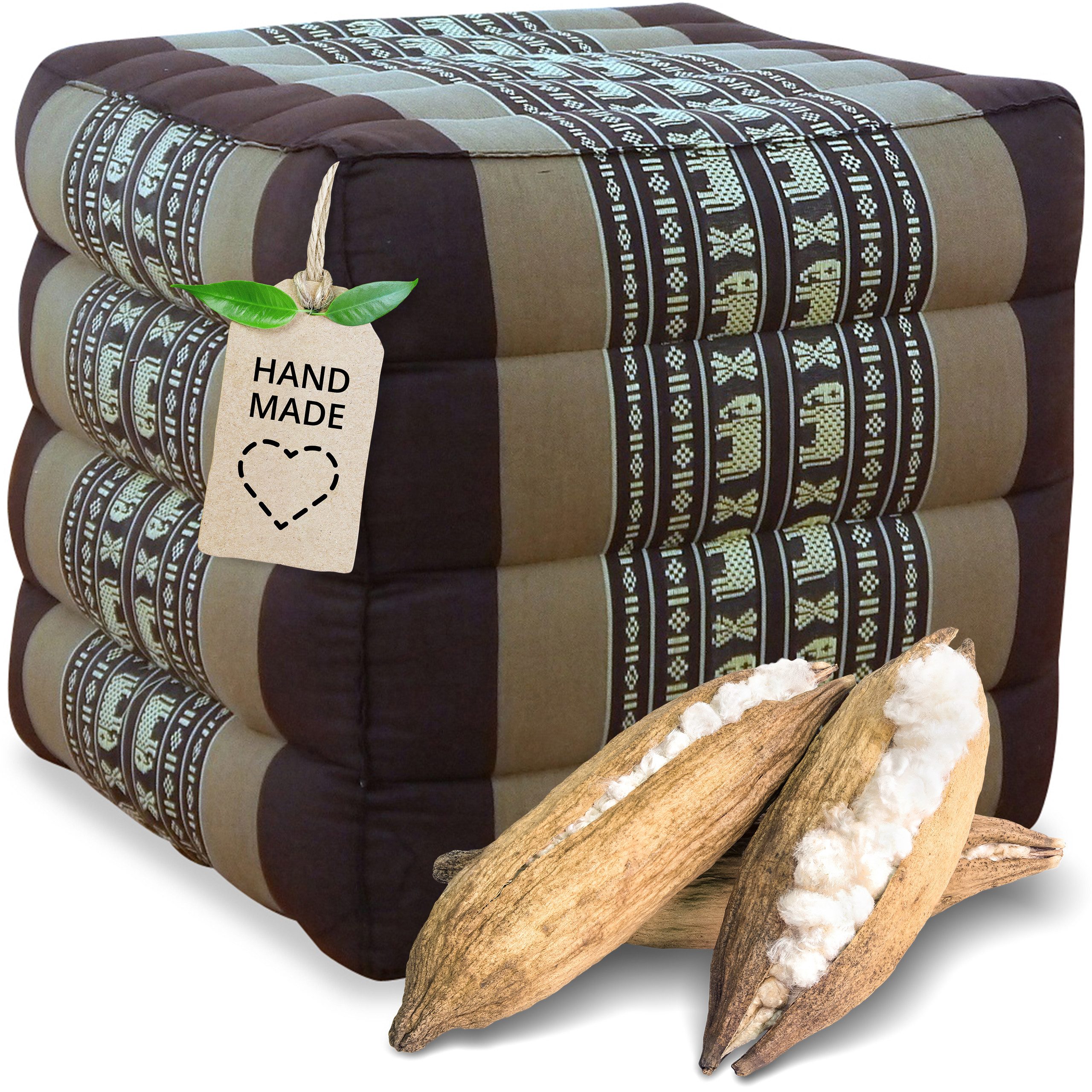 livasia Polsterhocker Würfelkissen, vegan und handgefertigt, günstig online kaufen