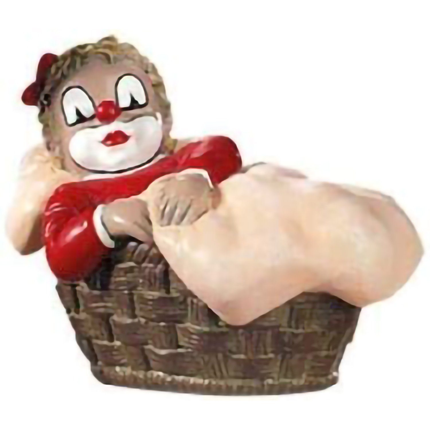 GILDE Sammelfigur Gildeclowns Figur Mädchen im Korb - mehrfarbig - B. 7cm (1 Stück)