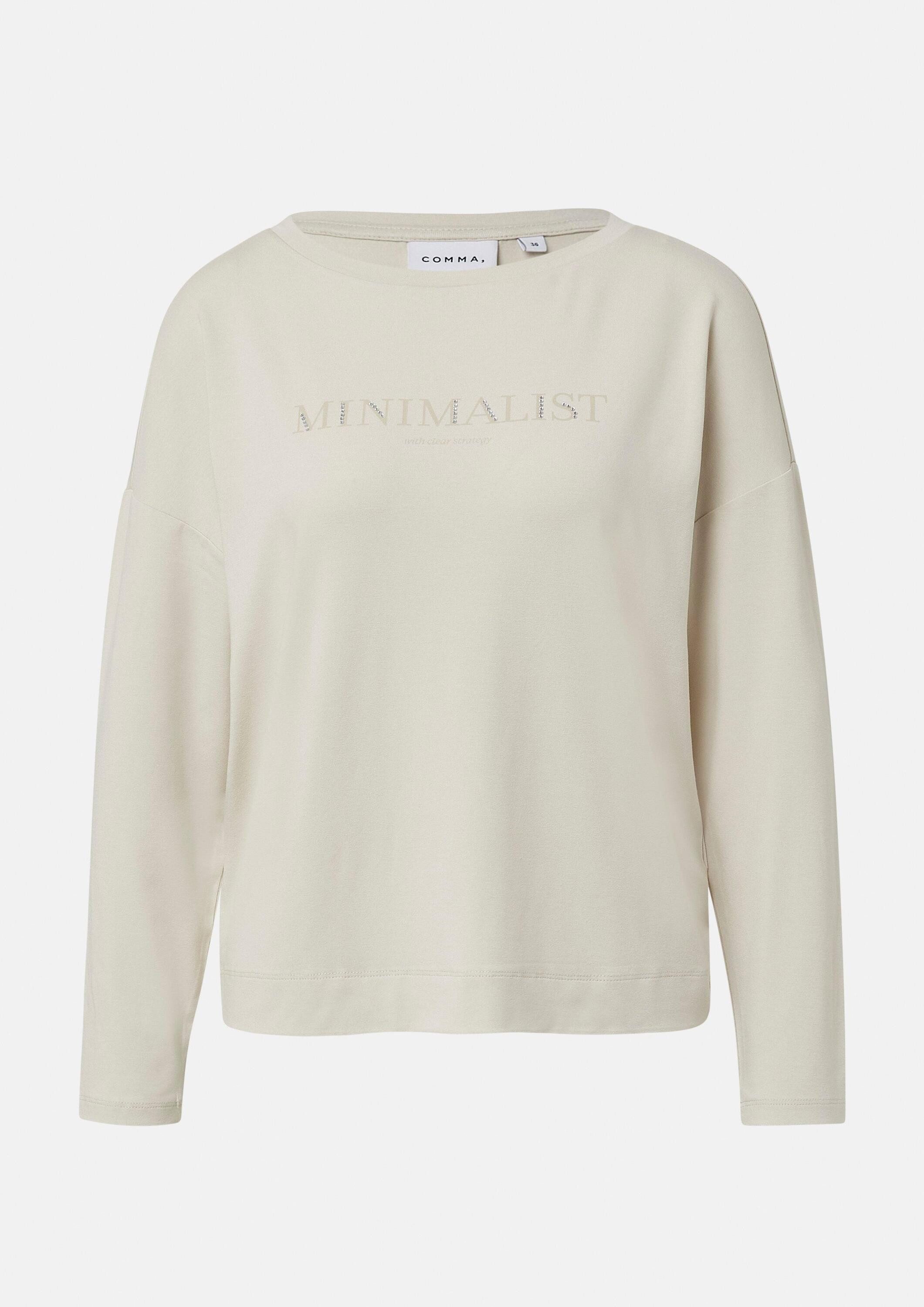 comma Langarmshirt T-Shirt Jersey-Longsleeve mit Artwork