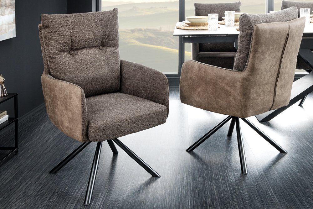 riess-ambiente Polsterstuhl BIG GEORGE taupe / günstig online kaufen