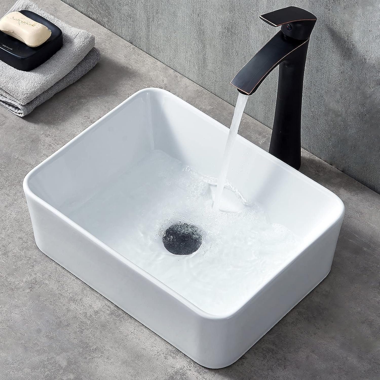 YOLEO Waschbecken Mini Aufsatzwaschbecken Keramik für günstig online kaufen