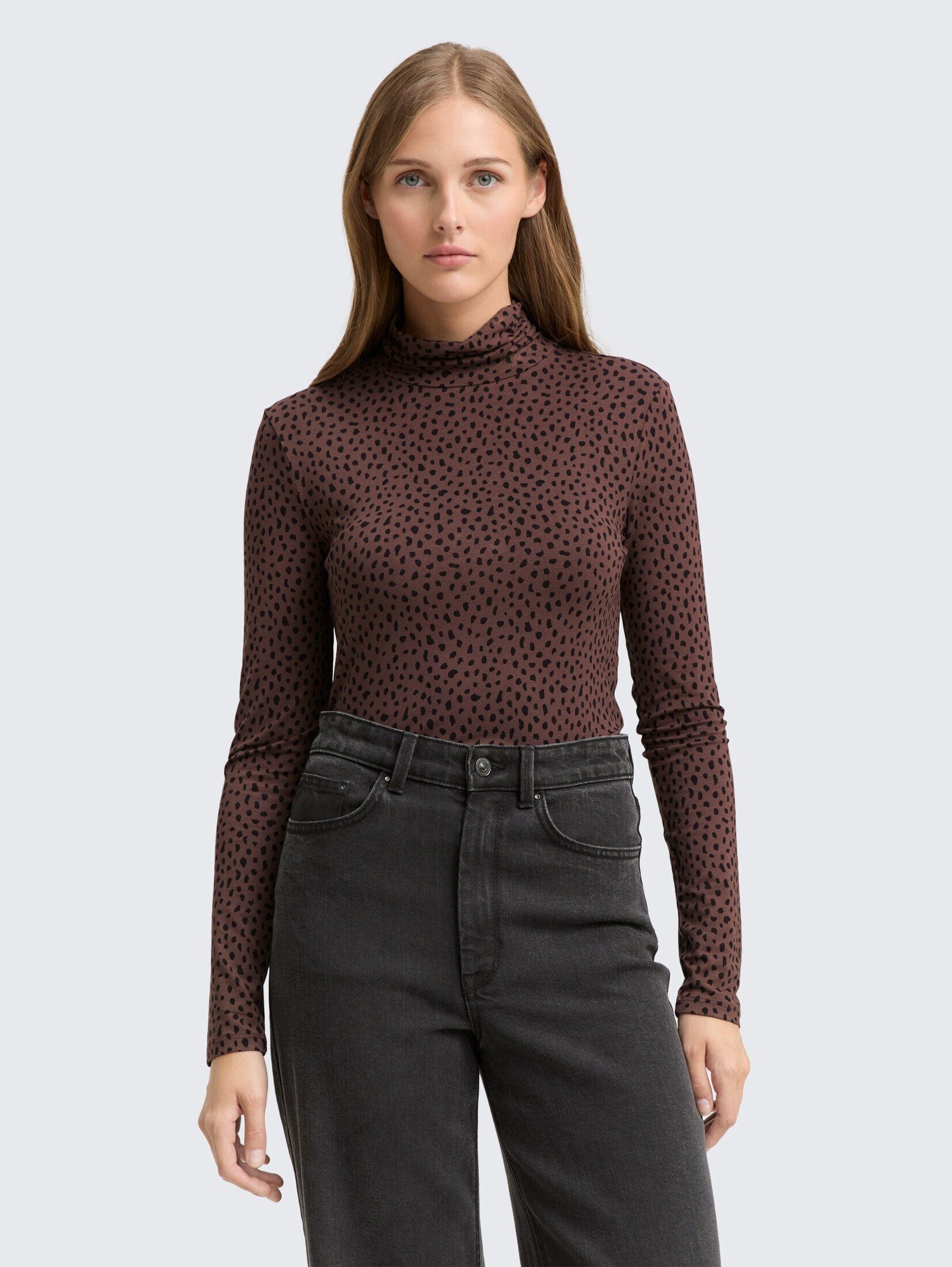 TOM TAILOR Denim Langarmshirt Basic Rollkragenshirt günstig online kaufen