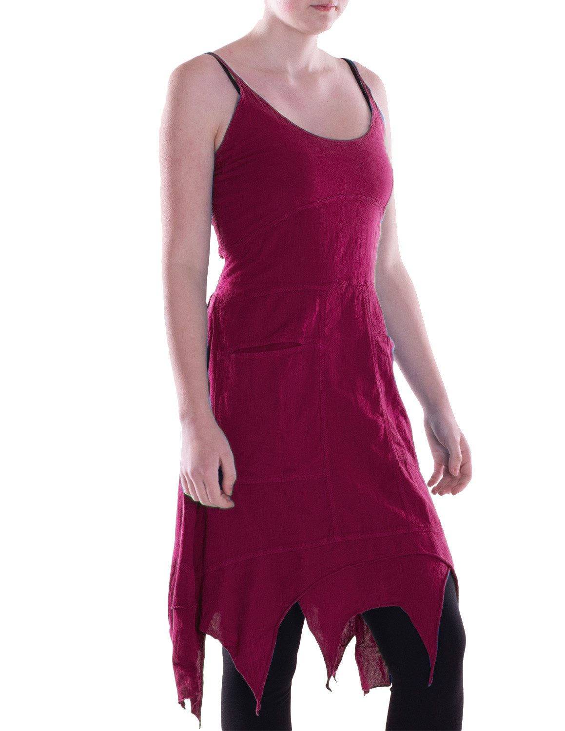 Zipfelkleid Kleid mit Trägern aus gewebter Baumwolle Elfenkleid